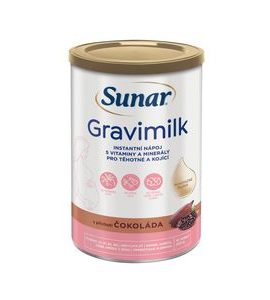 SUNAR GRAVIMILK S PŘÍCHUTÍ ČOKOLÁDA 450G - PODPORA KOJENÍ - PRE MAMIČKY