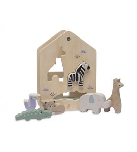 JOLLEIN VKLÁDACÍ ZVÍŘÁTKA DŘEVĚNÁ JUNGLE JAMBO - MOTORICKÉ A HRY - PRO DĚTI
