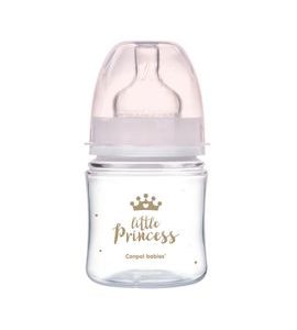 CANPOL BABIES LAHEV SE ŠIROKÝM HRDLEM ROYAL BABY 120ML RŮŽOVÁ - KOJENECKÉ LAHVE - KRMENÍ