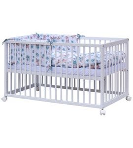 SCARLETT POSTÝLKA 120X60CM S KOMPLETNÍ VÝBAVOU SRNEČEK TYRKYSOVÁ - DŘEVĚNÉ POSTÝLKY - SPINKÁNÍ