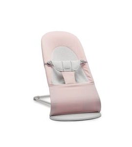 BABYBJORN BABYBJORN LEHÁTKO BALANCE SOFT LIGHT PINK GREY WOVEN JERSEY - LEHÁTKA A HOUPADLA - SPINKÁNÍ