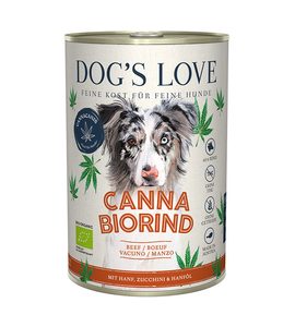 DOG'S LOVE CANNA BIO HOVĚZÍ ADULT KONZERVA 400G - KONZERVY PRO PSY - CHOVATELSKÉ POTŘEBY MALVÍKZOO