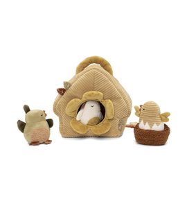 JOLLEIN PTAČÍ BUDKA S PTÁČKY TEXTILNÍ TINY PARK - PLYŠOVÁ ZVÍŘATA - PRO DĚTI