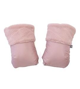 RUKAVICE NA KOČÁREK FUR PINK - RUKÁVNÍKY NA KOČÁREK - KOČÁRKY A PŘÍSLUŠENSTVÍ