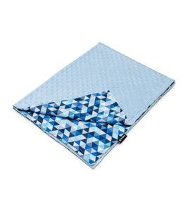 T-TOMI MINKY PŘIKRÝVKA BLUE TRIANGLES - DĚTSKÉ DEKY PRO MIMINKA - SPINKÁNÍ