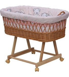 SCARLETT MOJŽÍŠŮV KOŠÍK S PODVOZKEM PRO MIMINKO TORO RŮŽOVÁ - KOŠÍKY A KOLÉBKY - SPINKÁNÍ