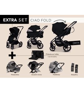 MOON CIAO FOLD EXTRA SET - ONYX - DVOJKOMBINACE - KOČÁRKY A PŘÍSLUŠENSTVÍ