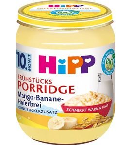 HIPP BIO SNÍDAŇOVÁ OVESNÁ KAŠE S MANGEM A BANÁNEM - KAŠE - KRMENÍ
