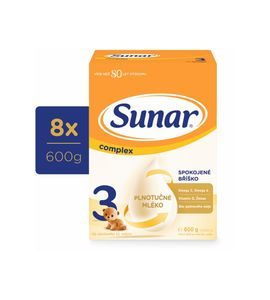 SUNAR 8X COMPLEX 3 MLÉKO BATOLECÍ 600G - KOJENECKÁ MLÉKA - KRMENÍ