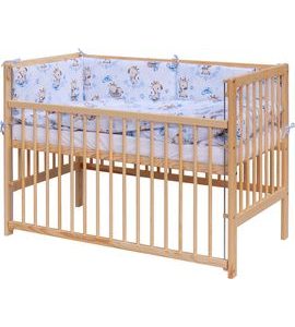 SCARLETT DĚTSKÁ POSTÝLKA S KOMPLETNÍ VÝBAVOU SCARLETT 120X60CM FIKI MODRÁ - DŘEVĚNÉ POSTÝLKY - SPINKÁNÍ