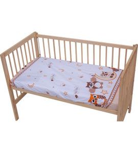 SCARLETT PROSTĚRADLO DO POSTÝLKY SCARLETT SOVIČKA 120X60CM BÉŽOVÁ - PROSTĚRADLA - SPINKÁNÍ