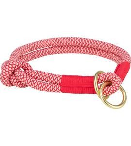 TRIXIE SOFT ROPE KULATÝ POLOSTAHOVACÍ OBOJEK, ČERVENÁ/KRÉMOVÁ - POLOSTAHOVACÍ OBOJKY PRO PSY - CHOVATELSKÉ POTŘEBY MALVÍKZOO