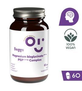 BEGGS MAGNESIUM BISGLYCINATE 380 MG + P5P COMPLEX 1,4 MG (60 KAPSLÍ) - POTRAVINOVÉ DOPLŇKY - PRE MAMIČKY