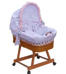 SCARLETT PROUTĚNÝ KOŠÍK NA MIMINKO S BOUDIČKOU GUSTO RŮŽOVÁ - KOŠÍKY A KOLÉBKY - SPINKÁNÍ