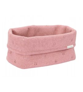 LITTLE DUTCH KOŠÍK PLETENÝ VELKÝ PURE PINK BLUSH - ORGANIZÉRY NA PŘEBALOVACÍ PULT - PŘEBALOVÁNÍ