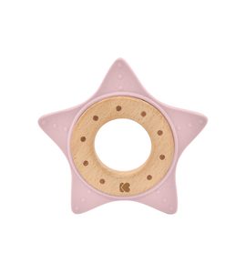 KIKKABOO KOUSÁTKO SILIKON A DŘEVO STAR PINK - KOUSÁTKA - PRO DĚTI