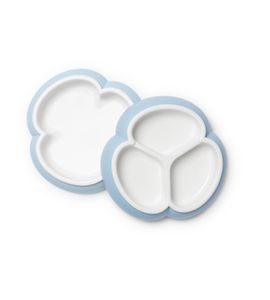 BABYBJÖRN SADA 2 TALÍŘKŮ PUDROVĚ MODRÁ - MISKY, TALÍŘKY A PODLOŽKY - KRMENÍ