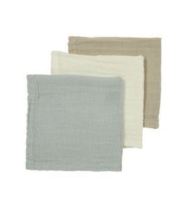 MEYCO MUŠELÍNOVÁ PLENA-ŽÍNKA 3-BALENÍ - OFFWHITE/LIGHT GREY/SAND - ŽÍNKY A HOUBIČKY - KOUPÁNÍ A ZDRAVÍ