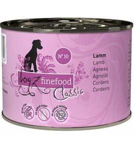 DOGZ FINEFOOD KONZERVA Č.10 - S JEHNĚČÍM MASEM 200 G - KONZERVY PRO PSY - CHOVATELSKÉ POTŘEBY MALVÍKZOO