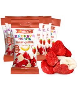 KŘUPAVÉ OVOCE DO KAPSY - BANÁN & JAHODA - SLADKÉ ZOBÁNÍ - PRO MAMINKY