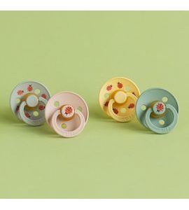 BIBS STUDIO COLOUR LADYBUG DUDLÍKY Z PŘÍRODNÍHO KAUČUKU 2KS – VELIKOST 1 - ŠIDÍTKA A DOPLŇKY - KRMENÍ