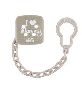 CANPOL BABIES ŘETÍZEK NA DUDLÍK I LOVE MUMMY ŠEDÝ - ŠIDÍTKA A DOPLŇKY - KRMENÍ