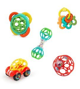 BRIGHT STARTS HRAČKA OBALL SET SOOTHERS & SHAKERS™ 5KS 0M+ - CHRASTÍTKA - PRO DĚTI