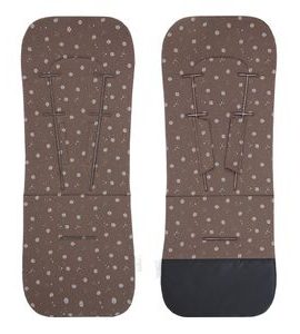 EMITEX PODLOŽKA EDGE UNI BROWN HEART - PODLOŽKY DO KOČÁRKU - KOČÁRKY A PŘÍSLUŠENSTVÍ