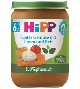 HIPP BIO ZELENINA S ČERVENOU ČOČKOU A RÝŽÍ 190 G - MASO/ZELENINA - KRMENÍ