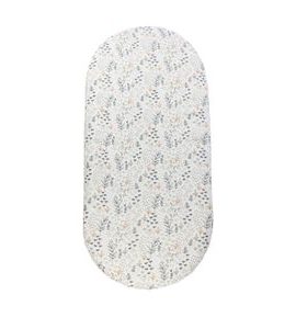ENIE BABY MUŠELÍNOVÉ PROSTĚRADLO DO KOČÁRKU BÍLÉ S ČERNÝMI KVĚTY - PROSTĚRADLA - SPINKÁNÍ