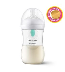 PHILIPS AVENT LÁHEV NATURAL RESPONSE S VENTILEM AIRFREE 260 ML, 1M+DÁREK PETITE&MARS MISKA 6M+ - KOJENECKÉ LAHVE - KRMENÍ