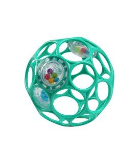 OBALL HRAČKA OBALL RATTLE 10CM, 0M+ DARK TURQUOISE - HRYZÁTKA - PRO DĚTI