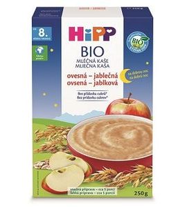 HIPP BIO MLÉČNÁ KAŠE NA DOBROU NOC OVESNÁ-JABLEČNÁ 250G - KAŠE - KRMENÍ