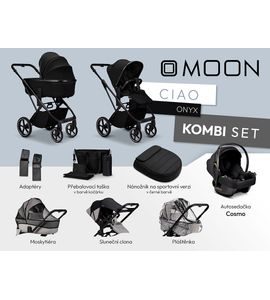 MOON CIAO KOMBI SET - ONYX - KOMBINACE S PŘÍSLUŠENSTVÍM - KOČÁRKY A PŘÍSLUŠENSTVÍ