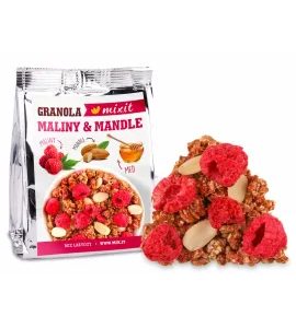 MIXIT GRANOLA Z PECE DO KAPSY - MALINY + MANDLE (70G) - DO TAŠKY NA VYCHÁZKU - PRO MAMINKY