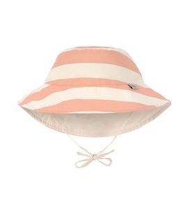 LÄSSIG SPLASH SUN PROTECTION BUCKET HAT BLOCK STR.MILKY/PEACH 7-18M - ČEPIČKY A KLOBOUČKY - PRO DĚTI