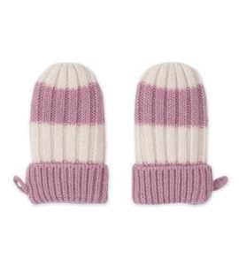 LODGER RUKAVICE STRIPE MERINO MAUVE VEL. 0 - 12 MĚSÍCŮ - RUKAVIČKY, ŠÁTKY, NÁKRČNÍKY - PRO DĚTI