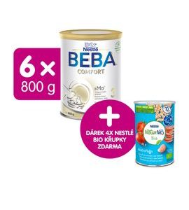 BEBA 6x COMFORT 3 (800g) + ZDARMA 5x Nestlé NATURNES BIO NutriPuffs Rajče 35g