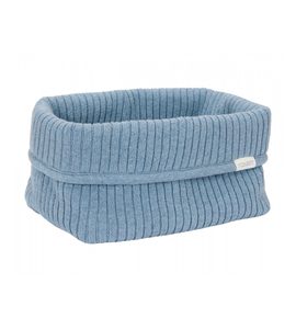 LITTLE DUTCH KOŠÍK PLETENÝ VELKÝ PURE DENIM BLUE - ORGANIZÉRY NA PŘEBALOVACÍ PULT - PŘEBALOVÁNÍ