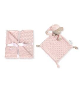 INTERBABY DEKA MĚKKÁ KULIČKY + PŘÍTULKA 80X110 RŮŽOVÁ - DĚTSKÉ DEKY PRO MIMINKA - SPINKÁNÍ