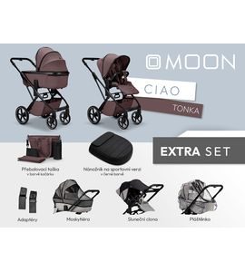 MOON CIAO EXTRA SET - TONKA - KOMBINACE S PŘÍSLUŠENSTVÍM - KOČÁRKY A PŘÍSLUŠENSTVÍ