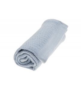 VINTER & BLOOM DEKA SOFT GRID ORGANIC TRUE BLUE - DĚTSKÉ DEKY PRO MIMINKA - SPINKÁNÍ