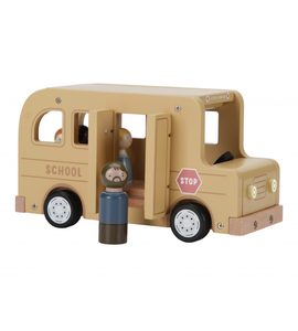 LITTLE DUTCH ŠKOLNÍ AUTOBUS S FIGURKAMI DŘEVĚNÝ - DŘEVĚNÉ HRAČKY - PRO DĚTI