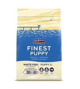 FISH4DOGS GRANULE VELKÉ PRO ŠTĚŇÁTKA FINEST BÍLÁ RYBA S BRAMBORAMI 1,5 KG, 2M+ - KRMIVO PRO ŠTĚŇATA - CHOVATELSKÉ POTŘEBY MALVÍKZOO