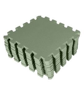 BABY DAN HRACÍ PODLOŽKA PUZZLE SOFT GREEN 90X90 CM - HRACÍ PODLOŽKY NA ZEM - SPINKÁNÍ