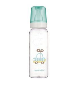 CANPOL BABIES LÁHEV SKLENĚNÁ S ÚZKÝM HRDLEM TOYS 240ML - KOJENECKÉ LAHVE - KRMENÍ