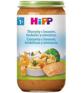 HIPP TĚSTOVINY S LOSOSEM, BROKOLICÍ A SMETANOU - MASO/ZELENINA - KRMENÍ