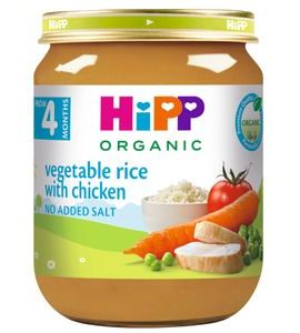 HIPP BIO ZELENINA A RÝŽE S KUŘECÍM MASEM - MASO/ZELENINA - KRMENÍ
