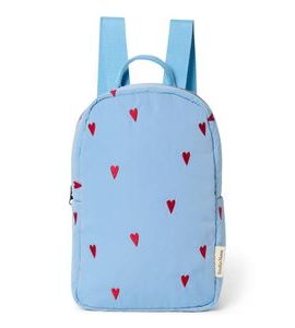 STUDIO NOOS PUFFY MINI BACKPACK BATŮŽEK LIGHT BLUE HEARTS - ORGANIZÉRY A KOŠÍKY - KOČÁRKY A PŘÍSLUŠENSTVÍ