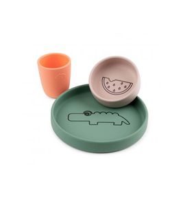 DONE BY DEER HAPPY HOME SILIKONOVÝ JÍDELNÍ SET 2022 - MISKY, TALÍŘKY A PODLOŽKY - KRMENÍ